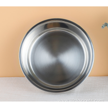 Stainless steel thickened non-slip pet bowl silicone bottom